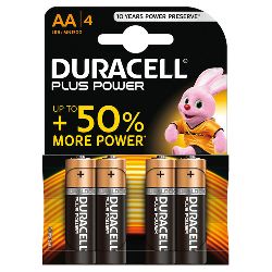 DURACELL PLUS POWER  AA  B4 STILO MN1500 LR6 R6 HR06 ALKALINA