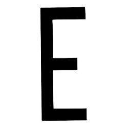 LETTERA'E'ADES. T-6 8X3,5 CM NERA