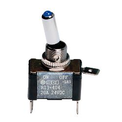 INTERRUTTORE A LEVA,12/24V MAX 20A LED BLU