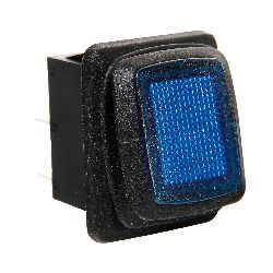 INTERRUTTORE IMPERMEABILE 12/24V CON LED BLU