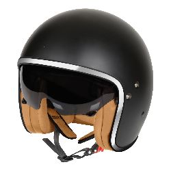 CASCO LH-2 JET NERO OPACO M VISIERA INTEGRATA
