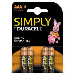 DURACELL SIMPLY AAA B4 MN2400 MINISTILO LR03 HR03