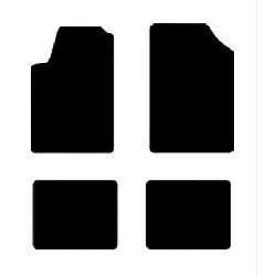 TAPPETO MOQUETTE SU MISURA GIULIETTA CON 4 TAPPI ALFA 